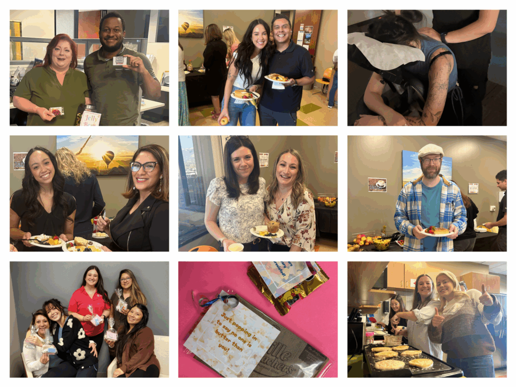 Featured image showing a collage of LP Insurance employees at various LP locations enjoying Employee Appreciation Week.