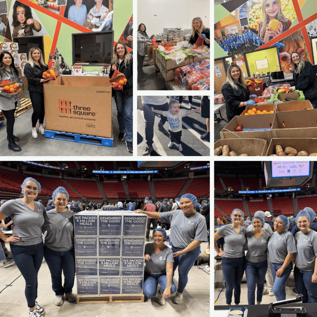 Collage of LP Insurance Staff volunteering their time at community events.