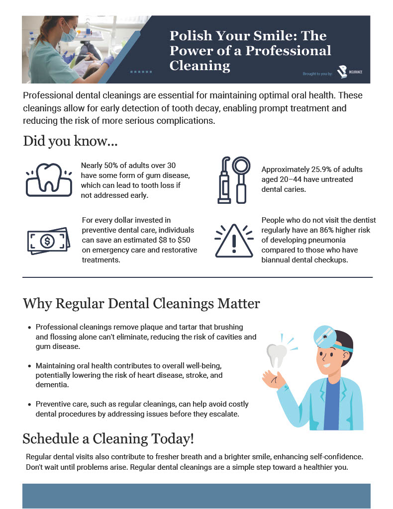 Free printable dental cleaning flyer in English—download PDF